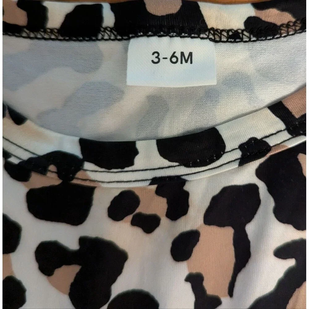 Cheetah Print Onesie Size 3-6 Months
